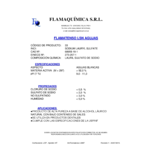 FLAMATENSO LSN AGUJAS