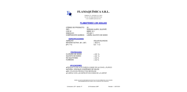 FLAMATENSO LSN AGUJAS