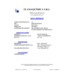 EDTA DISÓDICO