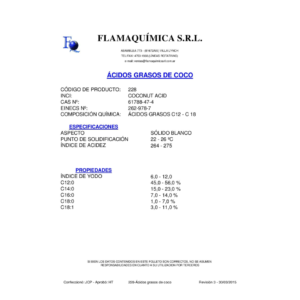 ÁCIDO GRASO DE COCO