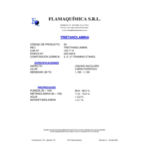 TRIETANOLAMINA 85 %