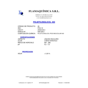 POLIETILENGLICOL 400