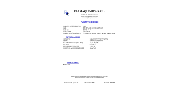 FLAMATENSO B 80