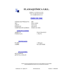 ÓXIDO DE CINC